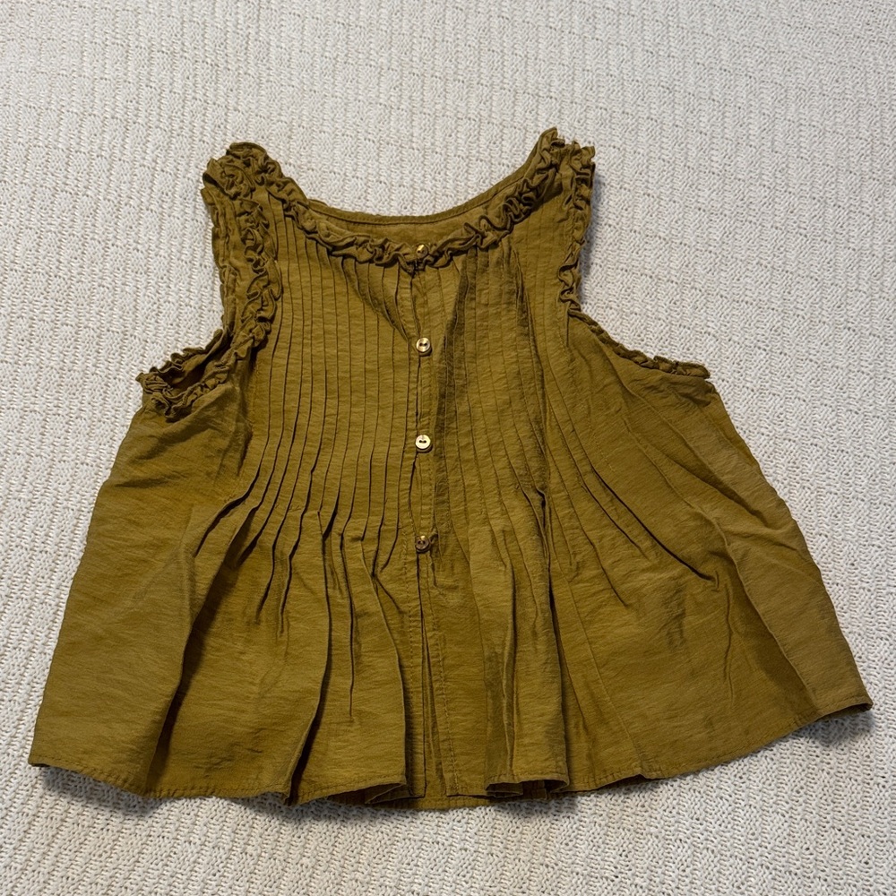 ZARA PIN TUCK TOP (size 13/14)